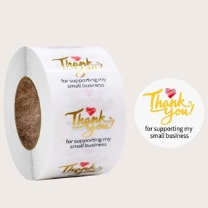 500 pcs - “Thank you for supporting my small business” Stickers